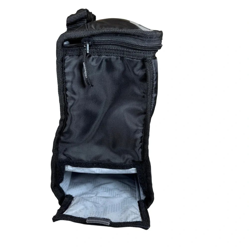 Arctic Zone Insulated Lunch Bag Black Gray Vertical Zippered Pouch 10004630‎